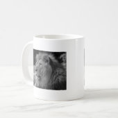 Mug Lion noir et blanc - Animal sauvage (Devant gauche)