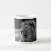 Mug Lion noir et blanc - Animal sauvage (Centre)