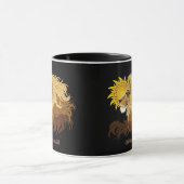 Mug Lion noir jaune Mandala Sun (Centre)
