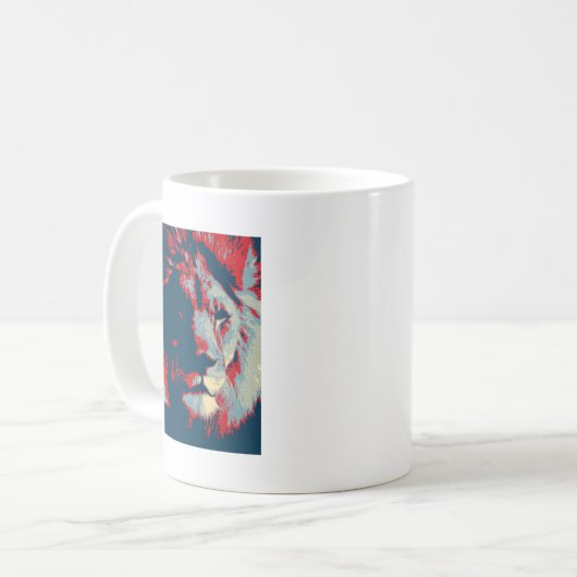 Mug Lion Pop Art (Devant gauche)