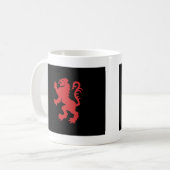 Mug Lion rouge et noir rampant (Devant gauche)