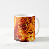 Mug Lion rouge orange flamboyant de Juda (Devant droit)