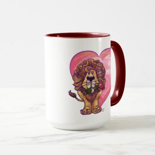 Mug Lion Saint Valentin (Devant droit)