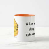 Mug Lion Slogan ne perd jamais son sommeil (Centre)