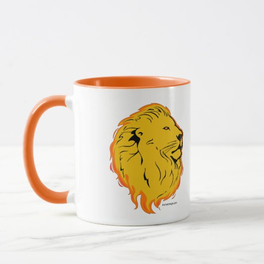 Mug Lion Slogan ne perd jamais son sommeil (Gauche)