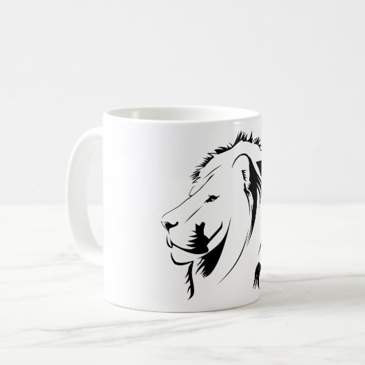 Mug Lion Tribal 001 (Devant gauche)