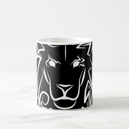Mug Lion tribal noir et blanc (Centre)
