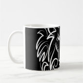 Mug Lion tribal noir et blanc (Gauche)