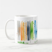 Mug Lion Vibrant Avec Paint Splateaux Brosses (Gauche)