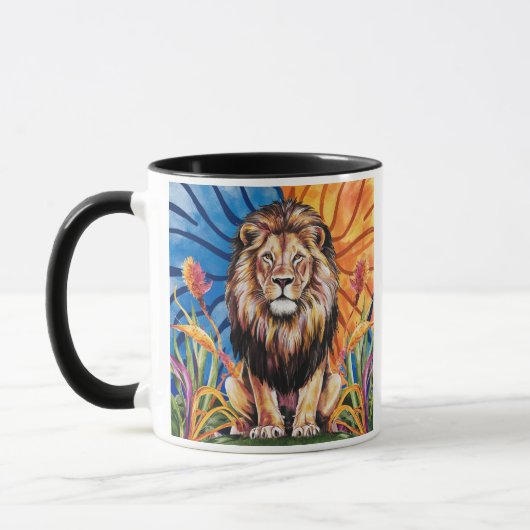 Mug Lion Watercolor moderne (Gauche)