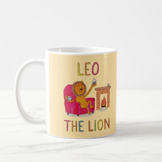 Mug Lion zodiaque Lion mignon lion (Gauche)