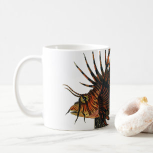 Mug Lionfish Poisson, Vieille Marine Vie Océanique Ani