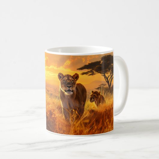 Mug Lionne africaine (Devant droit)