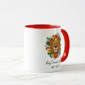 Mug Lionne majestueuse florale (Devant droit)