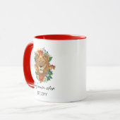 Mug Lionne majestueuse florale (Devant gauche)