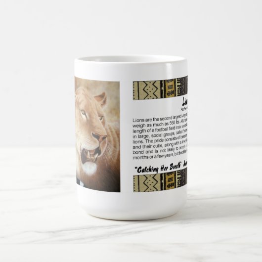Mug Lionne sur sa mise à mort (Centre)