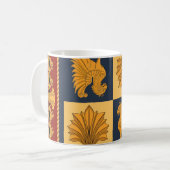Mug Lions d'or : design foulard Art Nouveau (Devant gauche)
