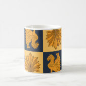 Mug Lions d'or : design foulard Art Nouveau (Centre)