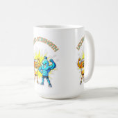 Mug Liquid Strength – Funny Juice & Water Muscle Desig (Devant droit)