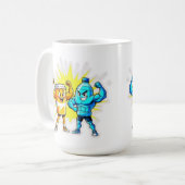 Mug Liquid Strength – Funny Juice & Water Muscle Desig (Devant gauche)