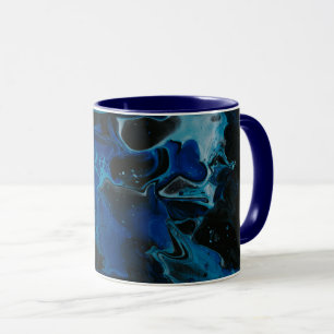 Mug Liquide psychédélique bleu foncé