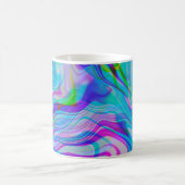 Mug Liquide Psychédélique Motif Abstrait Coloré Bleu (Centre)
