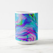 Mug Liquide Psychédélique Motif Abstrait Coloré Bleu (Centre)