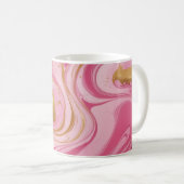 Mug Liquide rose avec stries dorées (Devant droit)