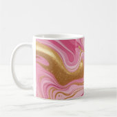 Mug Liquide rose avec stries dorées (Gauche)