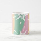 Mug Liquide Tie Dye Rétro Groovy Noël Beige Vert (Centre)