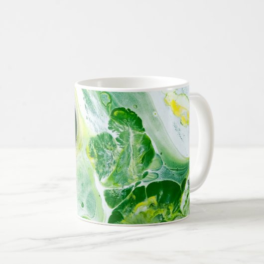 Mug Liquide vert et blanc (Devant droit)