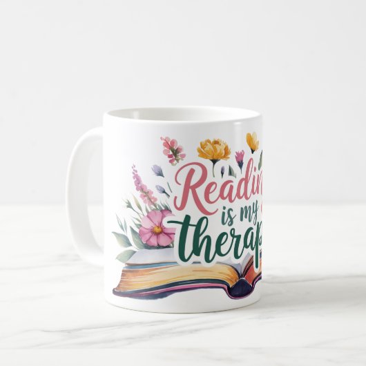 Mug Lire est My Therapy Fleur sauvage Bookish (Devant gauche)