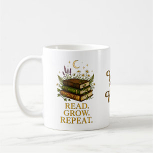 Mug Lire Grandir Répéter Art Botanique Vintage de Livr