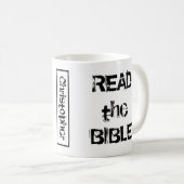 Mug Lire la Bible Blanc et Noir (Devant droit)