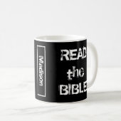 Mug Lire la Bible Noir et Blanc (Devant droit)