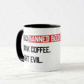 Mug Lire Livres interdits Boire Café Combattre le mal (Devant gauche)