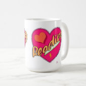 Mug Lire Love Book Heart Motto mignon Design (Devant droit)