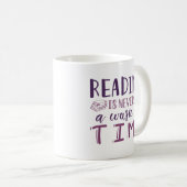 Mug Lire N'Est Jamais Une Perte De Temps (Devant droit)