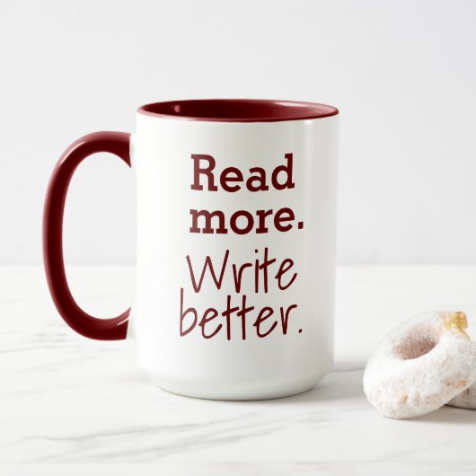 Mug Lire plus. Écris mieux ! (Avec donut)