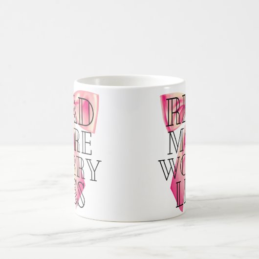 Mug Lire plus Inquiète Moins Coquette Bow rose (Centre)