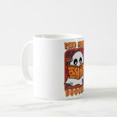 Mug Lire plus Livres Bibliothèque Ghost Lecture Hallow (Devant gauche)