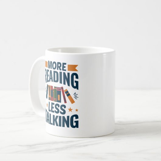 Mug Lire plus moins parler (Devant gauche)