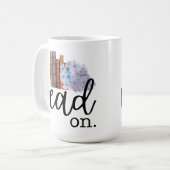 Mug Lire sur (avec Hydrangeas) (Devant gauche)