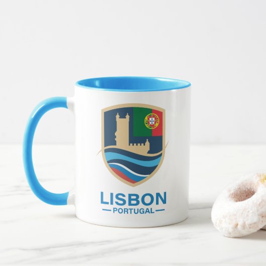Mug Lisbon Portugal Europe (Avec donut)