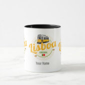 Mug Lisbonne Portugal avec Tramway Retro Souvenir Vint (Centre)