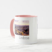 Mug Lisbonne Portugal Sunset Skyline Cityscape Souveni (Devant gauche)