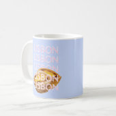 Mug Lisbonne Travel Art, Blue, Portugal, Pastel (Devant gauche)