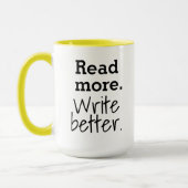 Mug Lisez davantage. Écrivez mieux. (Gauche)