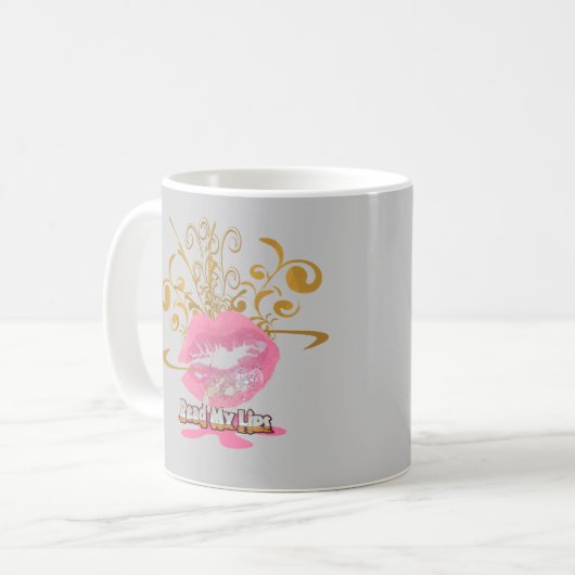 Mug Lisez mes lèvres (Devant gauche)