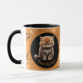 Mug Lisez Mon Visage Ou Votre Texte Orange Tabby Chat (Gauche)
